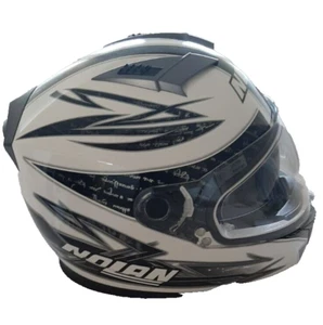 schwarz-weißer Damen Motorradhelm Nolan N86 Beat Gr. XS - Bild 1 von 7