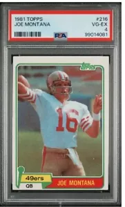 Topps Joe Montana 1981 novato graduado PSA 4 muy bueno excelente en muy buen estado-excelente - Imagen 1 de 2