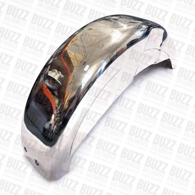 Lambretta Series 2 LI TV Rear Mudguard in Stainless Steel 006752 - Image 1 of 2