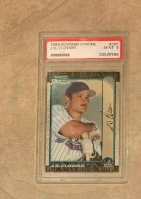 1999 Bowman Chrome J. D. Closser #305 Arizona Diamondbacks Graded PSA 9 MINT - Image 1 of 2