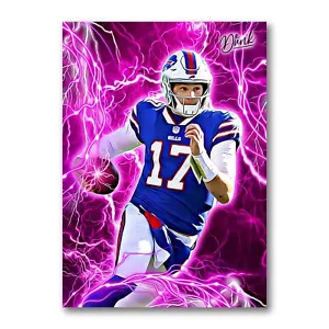 Josh Allen Electrifier Sketch Card Limited 03/20 Dr. Dunk arte firmata - Foto 1 di 2