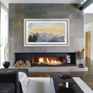Modernes Silberfarbe TV Rahmen für Samsung The Frame 32, 43, 50, 55, 65, 75, 85 - Bild 1 von 10