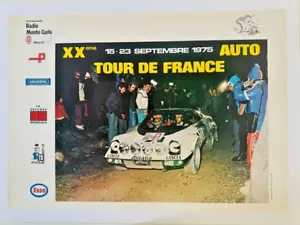 AFFICHE ORIGINALE XXe TOUR DE FRANCE AUTO 1975 LANCIA STRATOS DARNICHE - Bild 1 von 1
