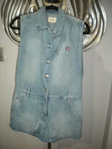 INSIGHT DENIM size S blue women's denim shorts/dungarees button front - Picture 1 of 2