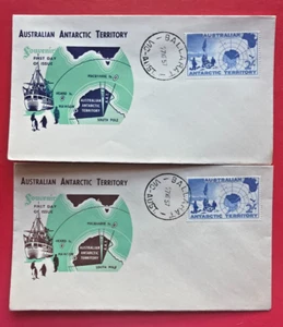AAT FDC - 1957 - TERRITORIO ANTÁRTICO AUSTRALIANO - 2 CUBIERTAS - Imagen 1 de 2
