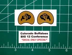 Colorado Buffaloes BIG12 *DIECUT DECALS* for Football Gumball Helmets CU Boulder - Picture 1 of 3