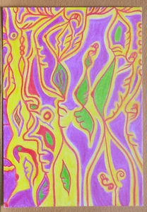Original art Dessins crayons Pencil drawing 2019 - OUTSIDER ART BRUT - Photo 1/1