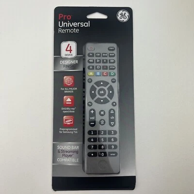 GE Pro Universal Remote Model 46195 4 Device Smart TV LG Sony Samsung & More - Image 1 of 2
