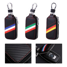 Genuine Leather Car Auto Remote Key Shell Chain Holder Zipper Case Fob Bag Cover