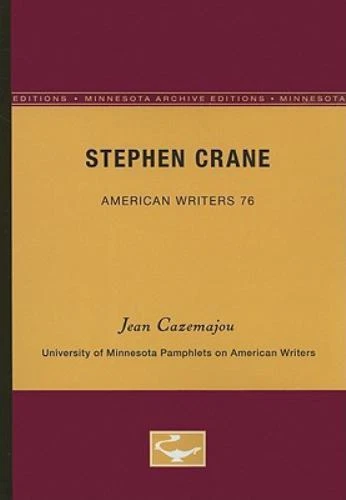 Stephen Crane (Pamphlets on American Writers), Cazemajou, Jean, Very Good Book - Image 1 of 1