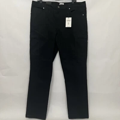 Pantalones de mezclilla DKNY ajustados elásticos para hombre negros 38x32 (se sienta en la cintura) Foto 1 de 4