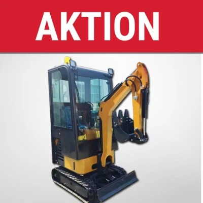 🔥1,2t Minibagger Bagger 7,6 kW Kompaktbagger Raupenbagger Kleinbagger Lader - Bild 1 von 4