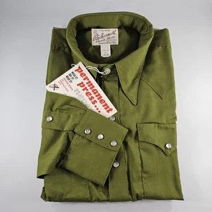 VTG 1950 Men's Rockmount Ranch Wear Button Down Shirt Size L 16-32 Rodeo Country - Picture 1 of 8