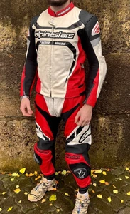 Alpinestars Motegi 2-Piece Leather Motorcycle Racing Suit Men’s EU 54/US 38 - Picture 1 of 13