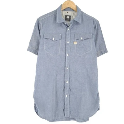 G-Star Men Shirt Grey Tacoma Cotton Zw7 Size L - Image 1 of 4