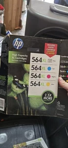 New OEM HP 564XL High Capacity Cartridges Photo Magenta Cyan Yellow EXP 01/2015 - Bild 1 von 4