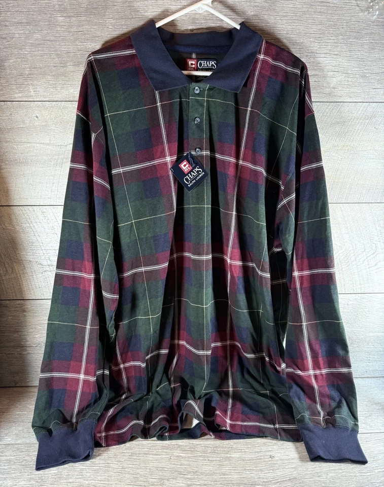 Vintage Chaps Ralph Lauren Polo Long Sleeve Shirt Plaid Tartan XXL - Image 1 of 4
