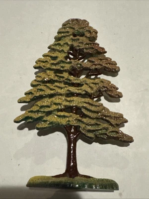 DE COLECCIÓN Granja de Plomo Pueblo Rústico Árbol Grueso Metal Juguete Casa de Campo Foto 1 de 4