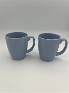 Juego de 2 tazas de café Corelle de gres azul bebé periwinkle vintage - Imagen 1 de 9