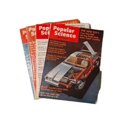 Lot of 4 Vintage Popular Science Magazines 1971-1972 - Image 1 of 4