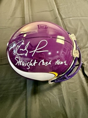 兰迪·莫斯 Straight Cash Homie - 签名维京人全尺寸头盔 - 贝克特真品证明 — 第 1/4 张图片