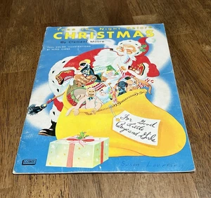 TWAS THE NIGHT BEFORE CHRISTMAS Clement Moore 1964 Picture Book, Lowe PB - RARE! - Imagen 1 de 9