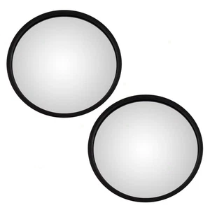 Juego de espejos laterales redondos universales convexos de acero inoxidable de 7,5" con soportes en L - Imagen 1 de 3