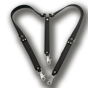 Tirantes de 3 vías LeatherWerks negros - Imagen 1 de 2
