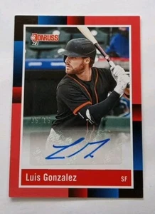 2022 22 Panini Donruss Baseball 1988 Retro Luis Gonzalez Autograph Auto Red 5/15 - Picture 1 of 2