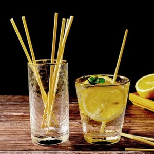 Disposable Wheat Straws 100pcs Biodegradable Eco Alternative to Plastic 100pcs - Picture 1 of 4