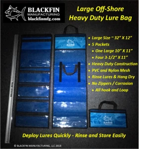 Lure Storage Bag - Large 32" X 12" - Five Big Game Lure Pockets (1 XL Pocket) - Bild 1 von 3
