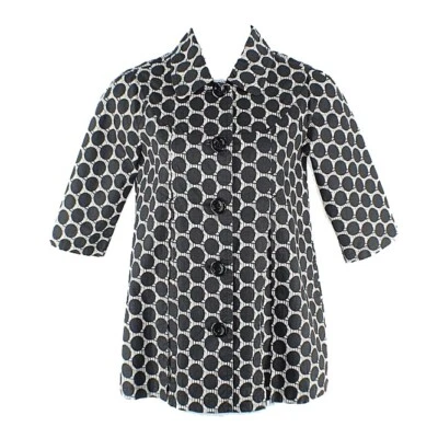 Chaqueta Ambition Talla S Negra Tostada Pliegues Invertidos 5 Botones Algodón Poliéster Foto 1 de 4