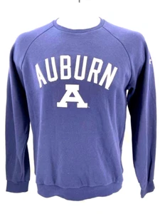 NEW AU Auburn Tigers Under Armour Navy LS Crewneck Pullover Sweatshirt Men's L - Picture 1 of 8