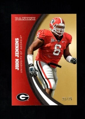 2015 PANINI GEORGIA BULLDOGS JOHN JENKINS #35 GOLD 21/25 DOLPHINS SAINTS - Image 1 of 4