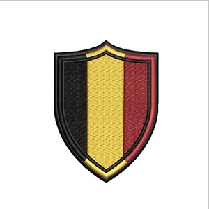 Parche bandera escudo Bélgica bordado insignia planchada hágalo usted mismo apliques uniforme chaqueta - Imagen 1 de 12
