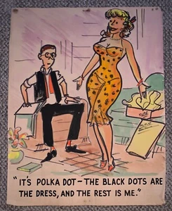 HUMOR PARA HOMBRE ORIGINAL CÓMIC ARTE UN PANEL MORDAZA GRANDE ACABADO COLOR LUNARES PUNTO - Imagen 1 de 4