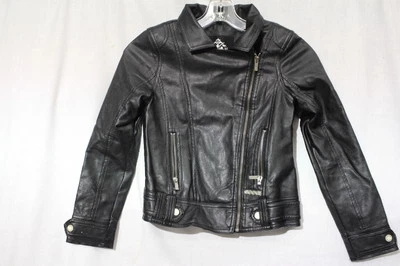 COOGI Black Vegan/Faux Leather Jacket, Rockabilly Style,  Size S-B89 - Image 1 of 4