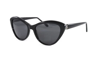 Vera Wang Women's Cat Eye Sunglasses V445 Black 54mm Grey Lens NEW! - Image 1 of 2