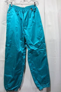 Vintage Sunice Ski Snow Pants Teal Nylon / Polyester 1990's Women's Size 14 - Picture 1 of 12