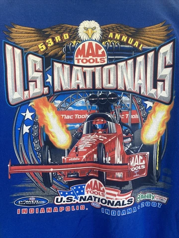 53rd Annual MAC Tools U.S. Nationals Drag Racing Commemorative T-shirt Indy 3XL Cover