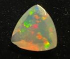 3.42 ct Faceted Natural Ethiopian Opal Gemstone, Great Fire, See Photos # TGS 68