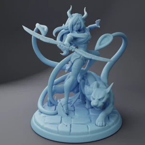 Neferit, the Teifling Hex-Ranger Pinup Fantasy Miniature DnD Pathfinder - Picture 1 of 13