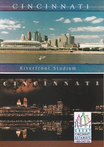 (2) Cincinnati Reds Riverfront Stadium Postcards Big Red Machine NFL Bengals #5 - Picture 1 of 2