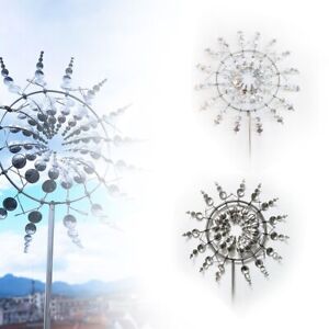 Metal Windmill Garden Spinner Kinetic Pinwheel Rotating Magical Outdoor Decor