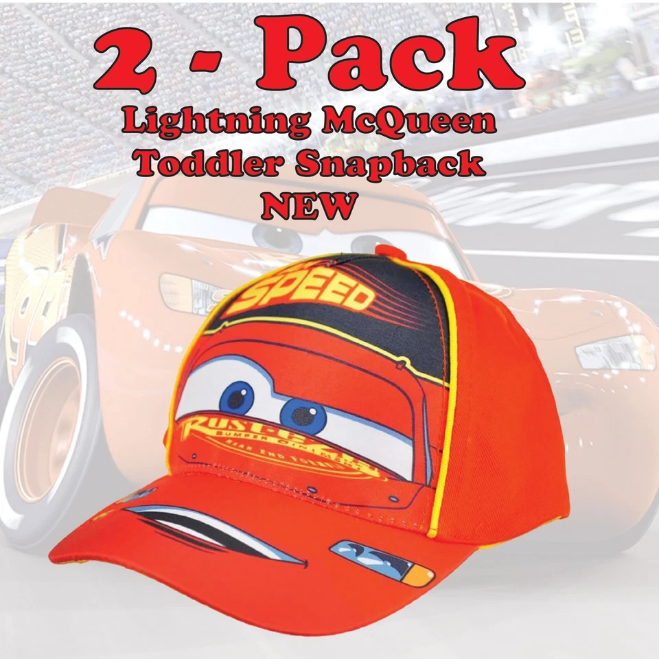 Disney Pixar Cars Lightning McQueen Snapback Hat Size Toddler
