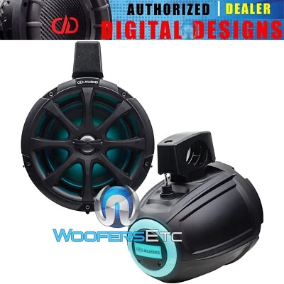 DIGITAL DESIGNS DD AUDIO MC-106B 6.5" MARINE BOAT UTV RGB LED'S TOWER SPEAKERS DOME TWEETERS NEW