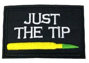 Patch Sew On Take Off Embroidered Clothing Hats Jackets Coat  Sign Message A457 - Picture 1 of 3