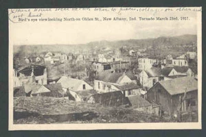 1917 PPC * Katastrophe Tornado Zerstörung Ansicht von Olden St New Albany in gebraucht - Bild 1 von 1