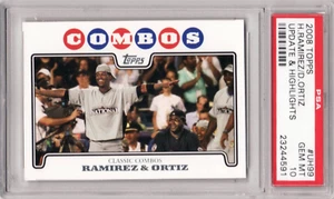 2008 Topps Updates & Highlights - Ortiz/Ramirez - PSA 10 - #UH99 - RED SOX! - Picture 1 of 2
