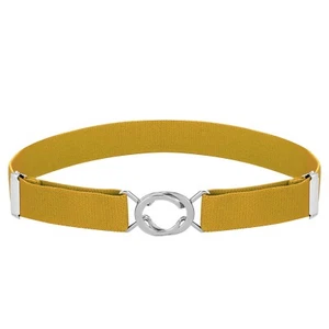 Buyless Fashion Kids Baby Adjustable Elastic Stretch Belt Silver Twisted Buckle - Picture 1 of 147